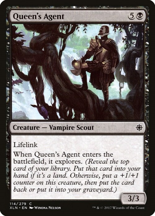 Queen's Agent Card Front