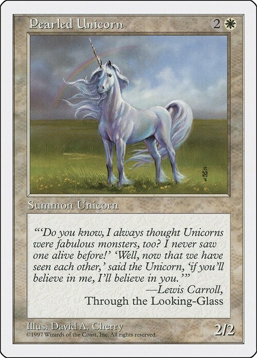 Pearled Unicorn Card Front