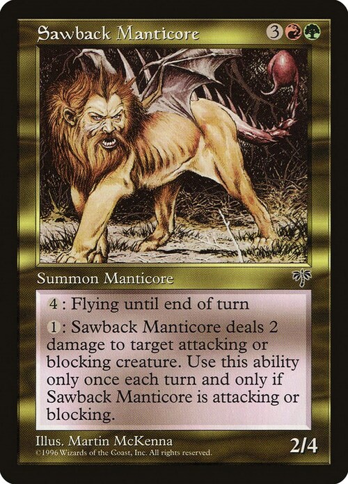 Sawback Manticore Card Front