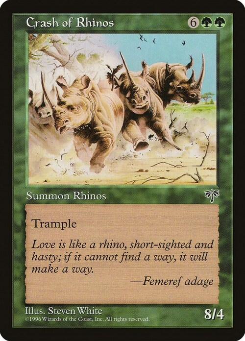 Crash of Rhinos Card Front