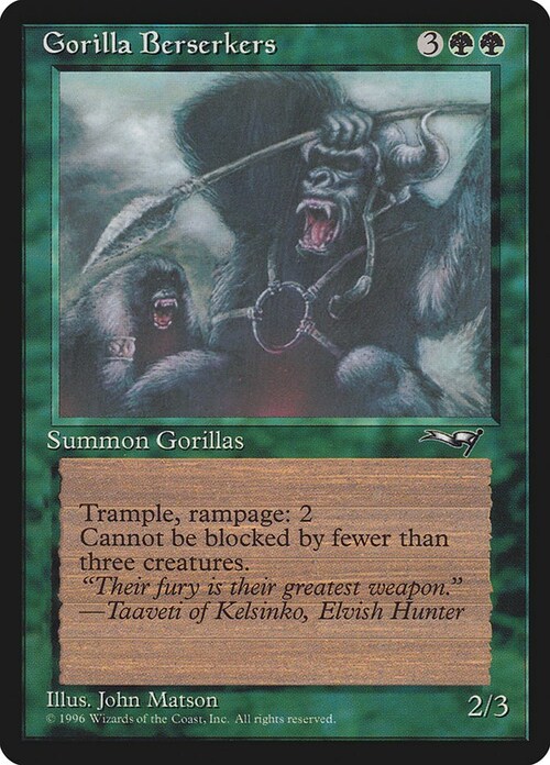 Gorilla Berserkers Card Front