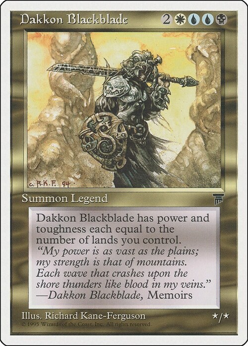 Dakkon Blackblade Card Front