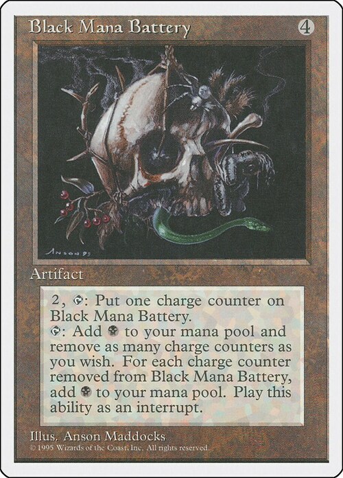 Black Mana Battery Card Front