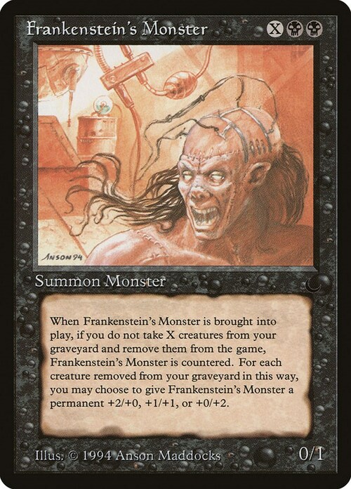 Frankenstein's Monster Card Front