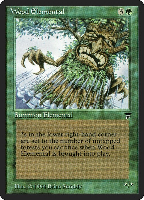 Wood Elemental Card Front