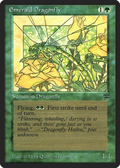 Emerald Dragonfly Card Front