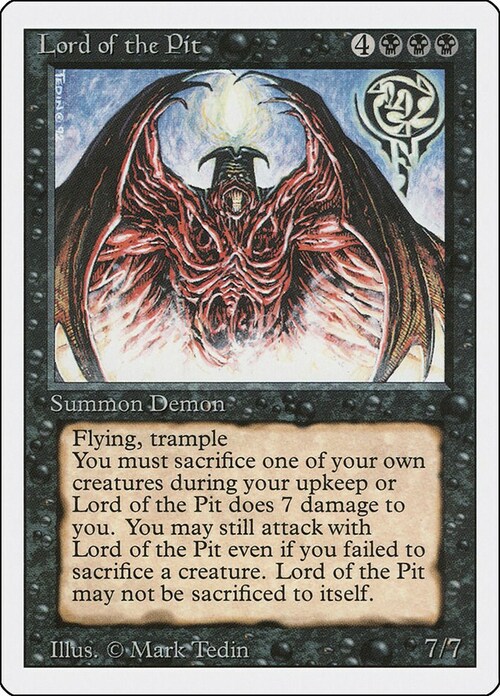 Lord of the Pit Card Front