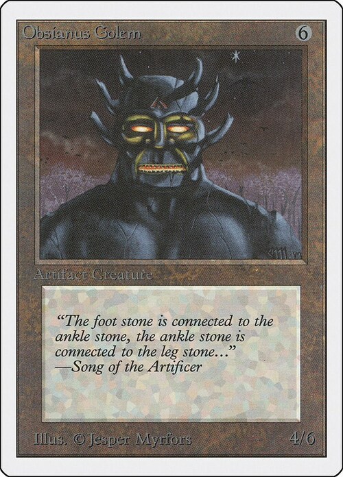 Obsianus Golem Card Front