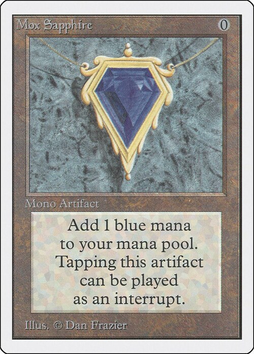 Mox Sapphire Card Front