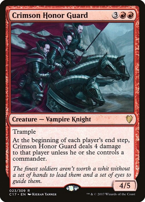 Crimson Honor Guard Card Front