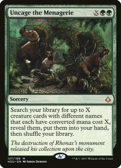 Uncage the Menagerie Card Front