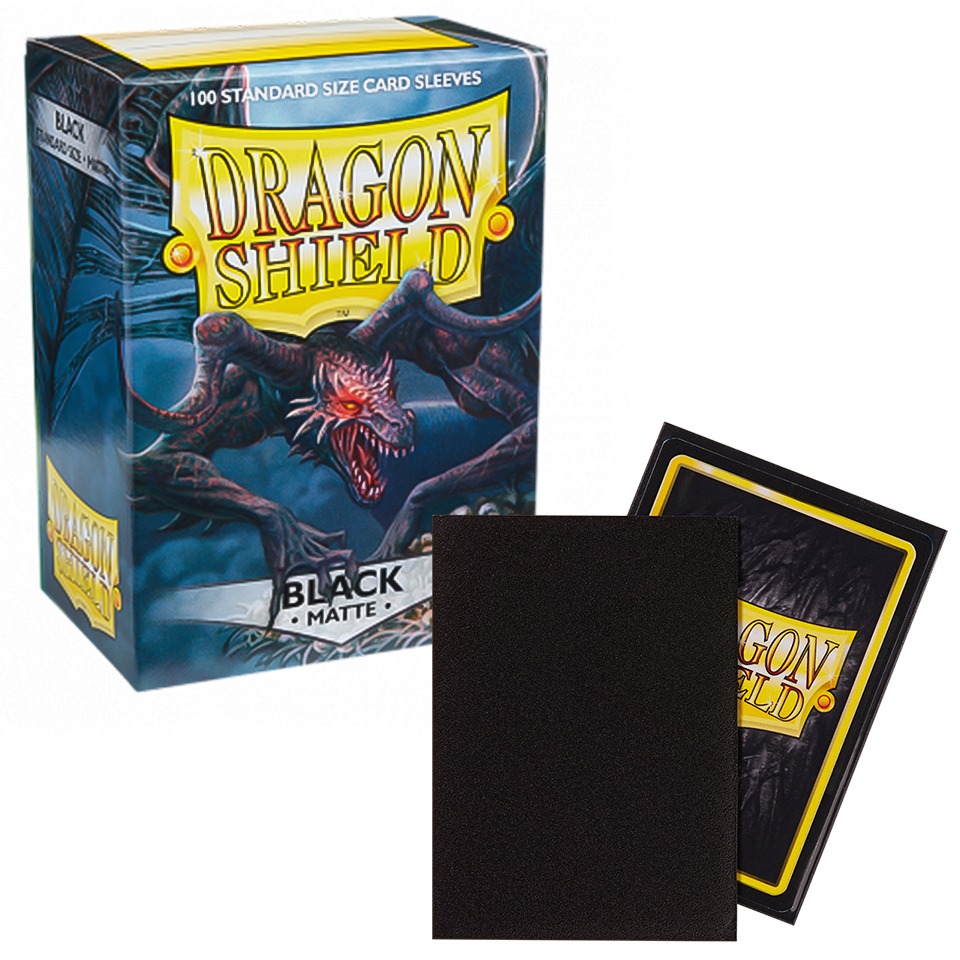 100 Dragon Shield Sleeves - Matte Black