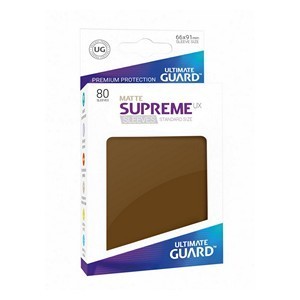 80 Ultimate Guard Supreme UX Matte Sleeves (Brown)