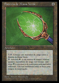 Green Mana Battery Card Front