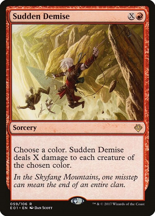 Sudden Demise Card Front