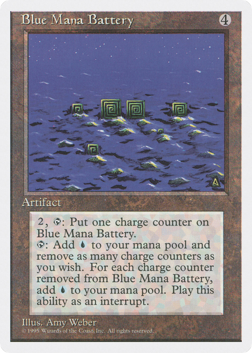 Blue Mana Battery Card Front