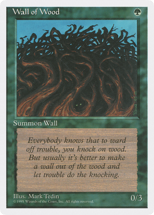 Wall of Wood Card Front