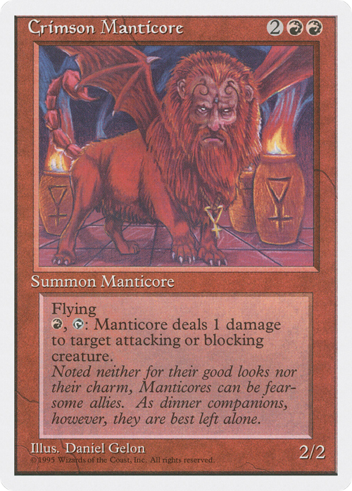 Crimson Manticore Card Front