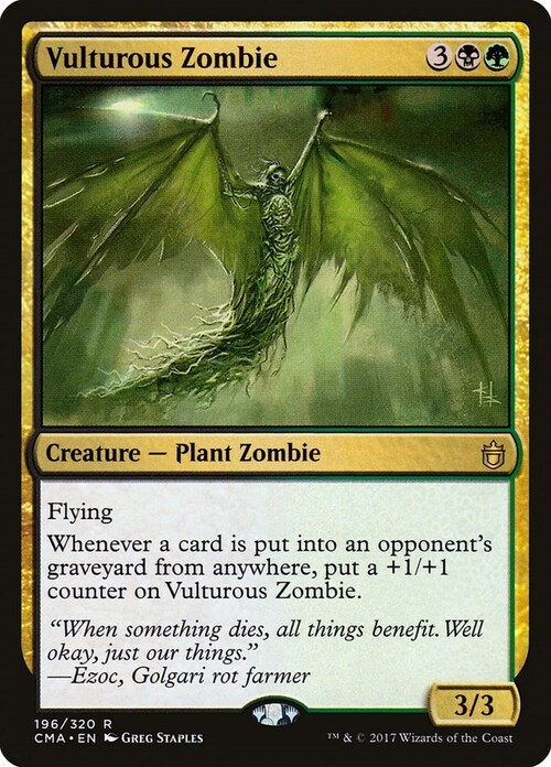 Vulturous Zombie Card Front