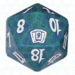 Dado D20 de Ninth Edition verde