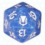 Blue Darksteel D20 Die