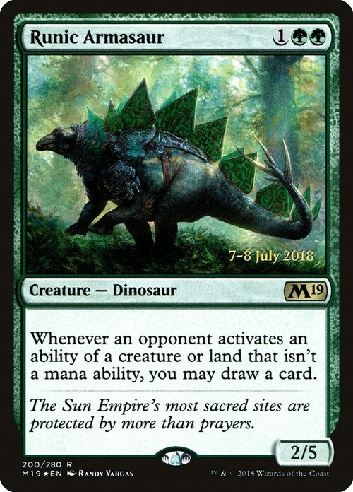 Runic Armasaur Card Front