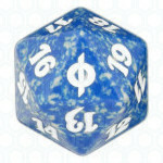 Dado D20 de New Phyrexia azul