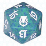 Green Darksteel D20 Die