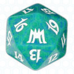 Dado D20 de Onslaught verde