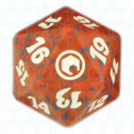 Dado D20 de Scars of Mirrodin rojo