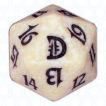 Dado D20 de Deckmasters blanco