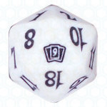 Dado D20 de Ninth Edition blanco