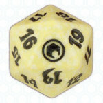 Dado D20 de Scars of Mirrodin blanco