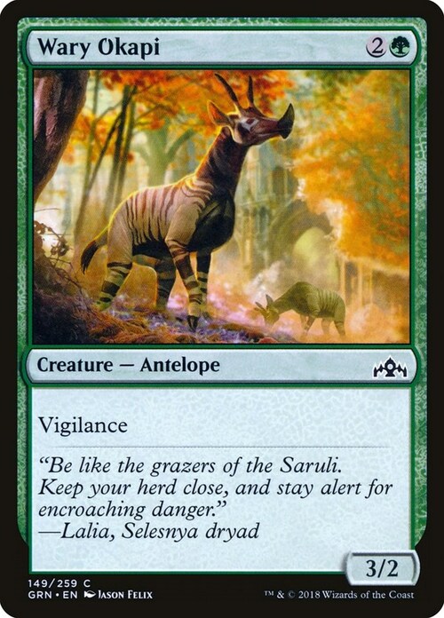 Wary Okapi Card Front