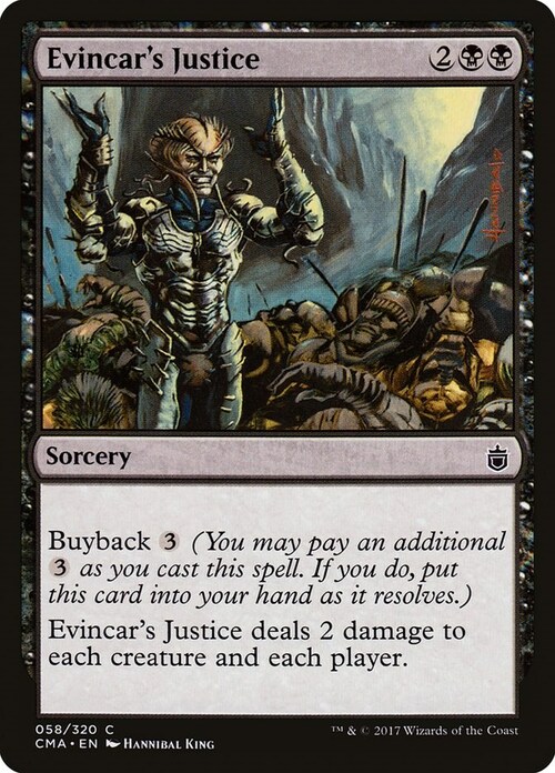 Evincar's Justice Card Front