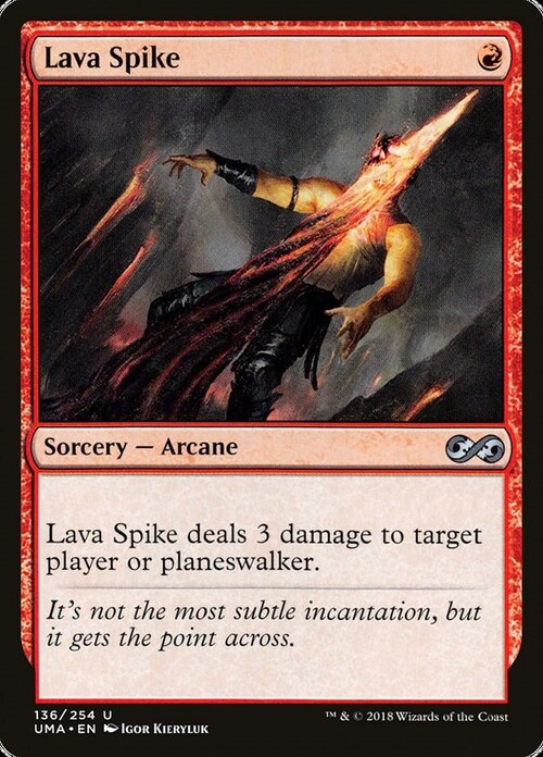 Lava Spike Card Front