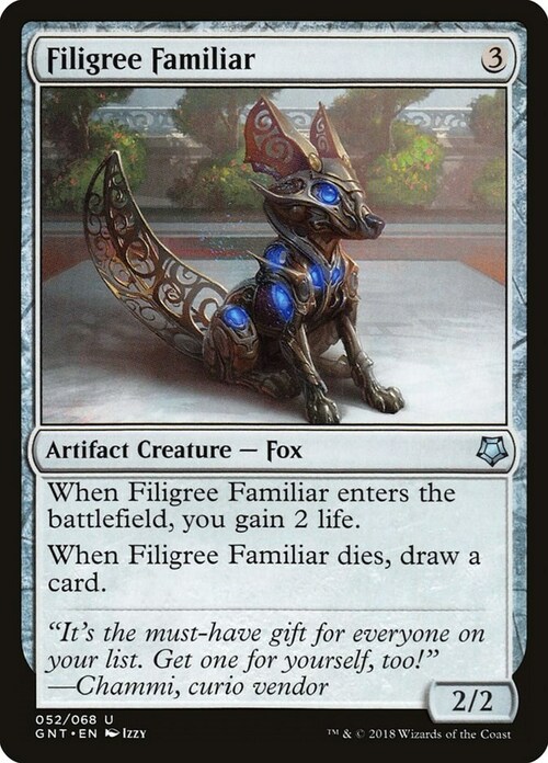 Filigree Familiar Card Front