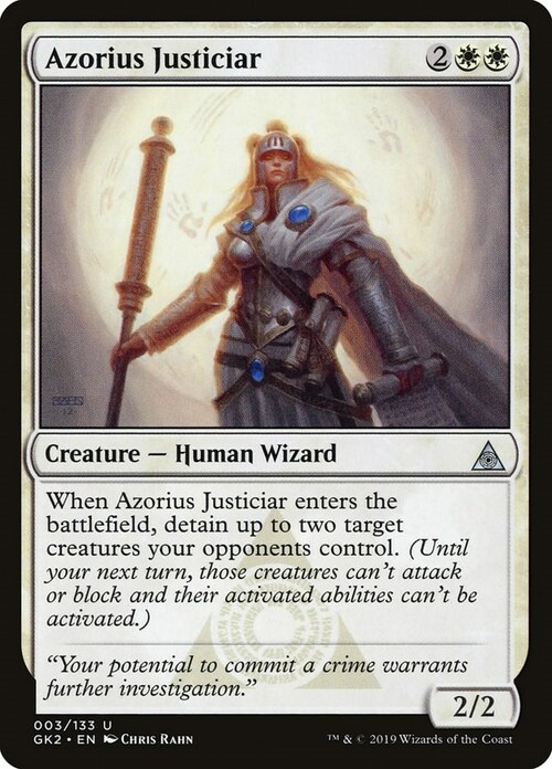 Azorius Justiciar Card Front