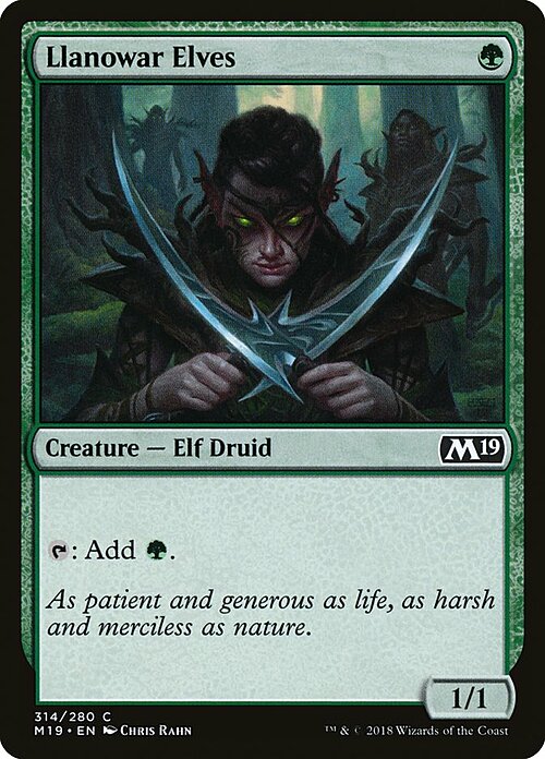 Llanowar Elves Card Front