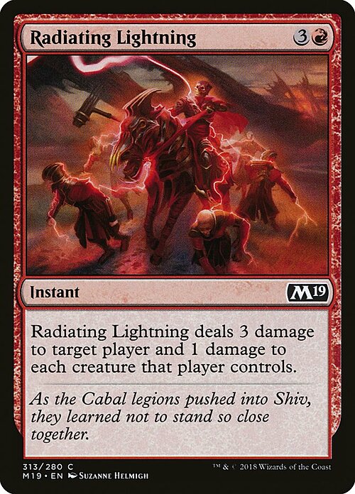 Radiating Lightning Card Front