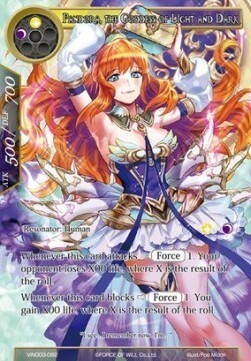 Pandora, the Goddess of Light and Dark Card Front