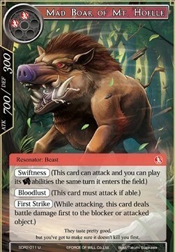 Mad Boar of Mt. Hoelle Card Front