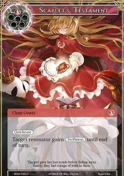 Scarlet's Testament Card Front