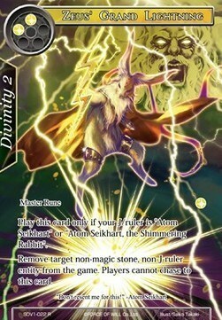 Zeus' Grand Lightningw Card Front