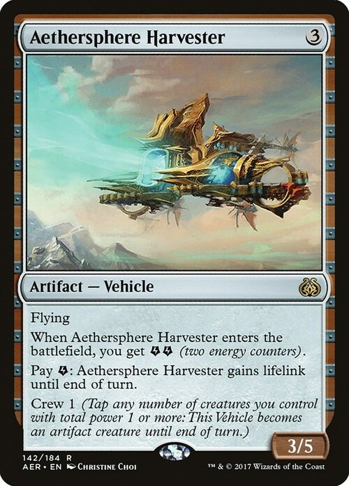 Aethersphere Harvester Card Front