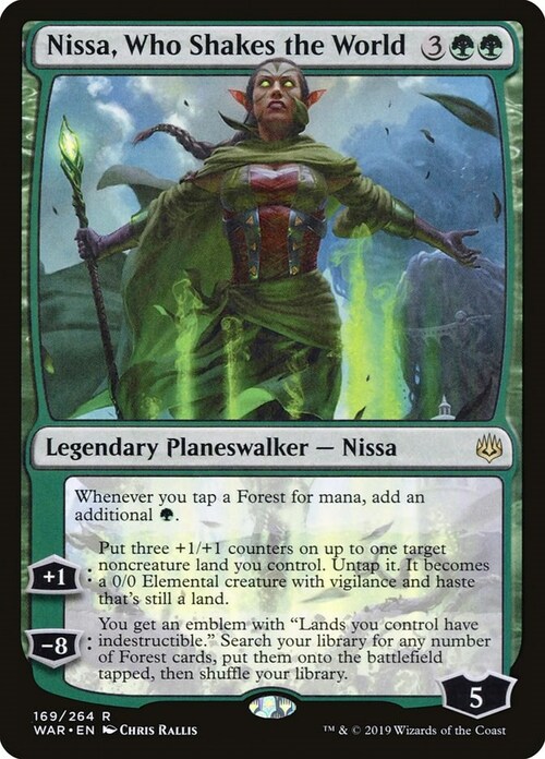 Nissa, Who Shakes the World Card Front