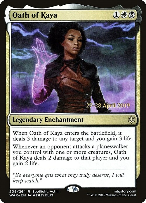 Oath of Kaya Card Front