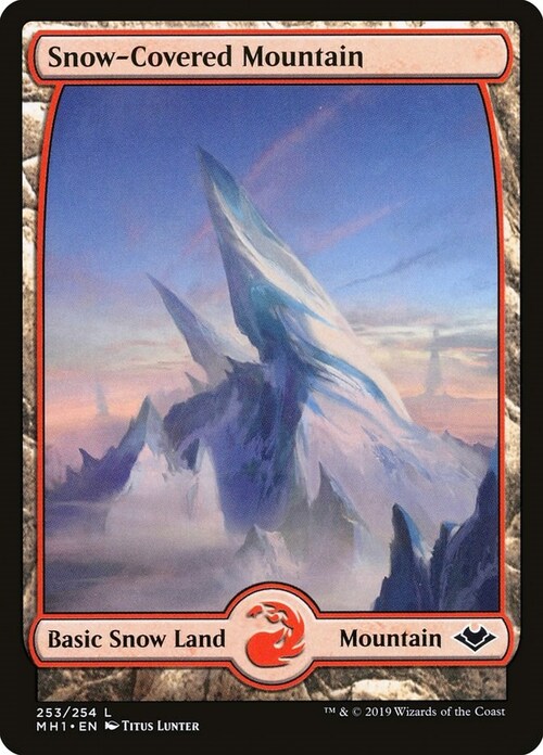 Snow-Covered Mountain Card Front