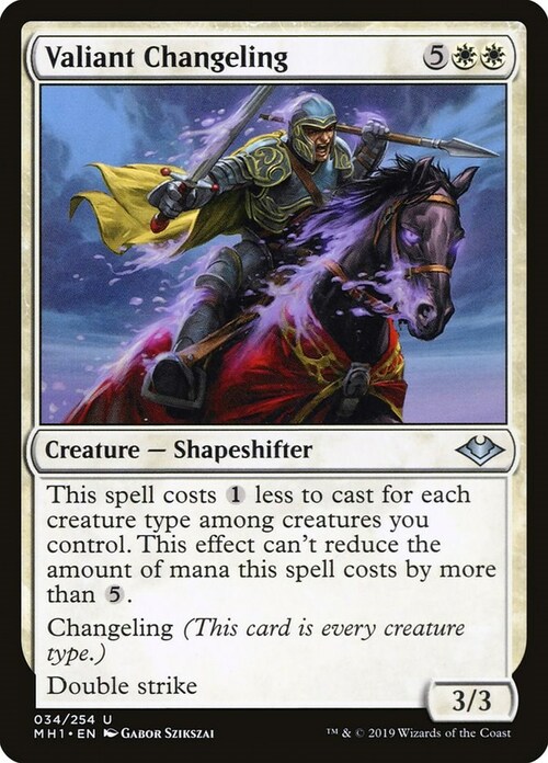 Valiant Changeling Card Front