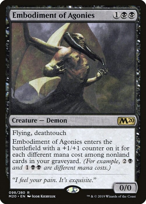 Embodiment of Agonies Card Front